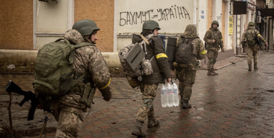 бахмут, оборона, всу, солдаты, украинская армия, война, карта боев