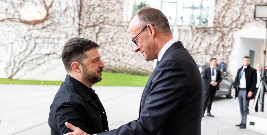 Президент Украины Владимир Зеленский и канцлер Германии Фридрих Мерц
