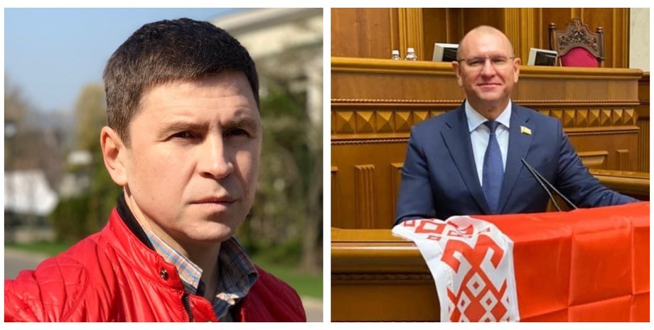 Михаил Подоляк, советник главы Офиса президент, Евгений Шевченко, коллаж