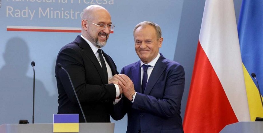 Украина, Польша, встреча Туска и Шмыгаля, экспорт зерна, блокирование границы