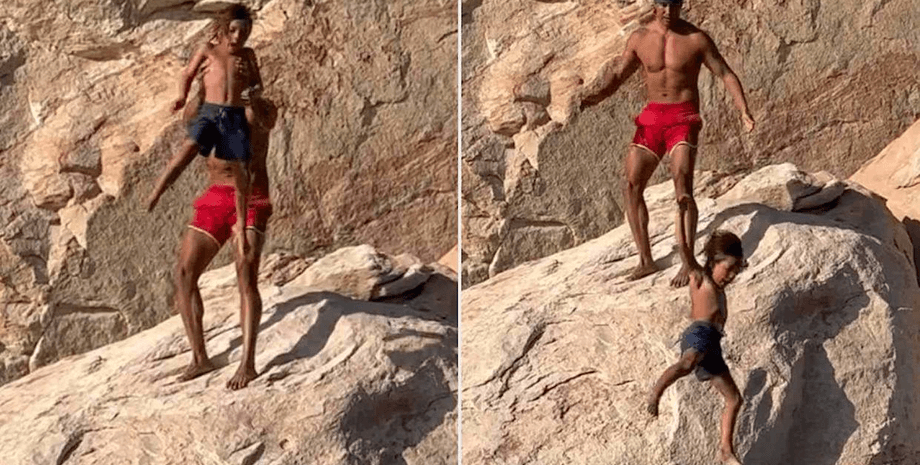 Мужчина сбросил своего 7-летнего сына со скалы в озеро, чтобы научить справляться со страхами