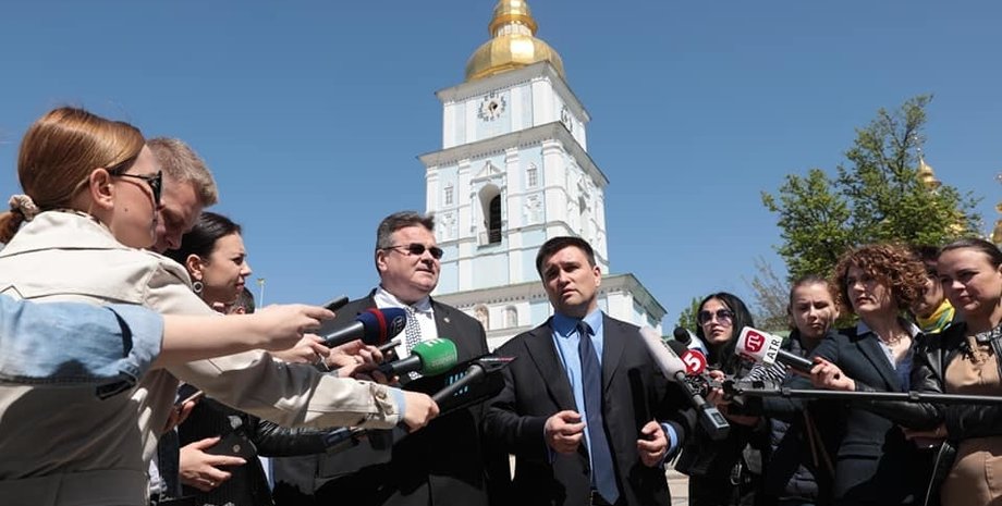 Брифинг Климкина с Линкявичюсом