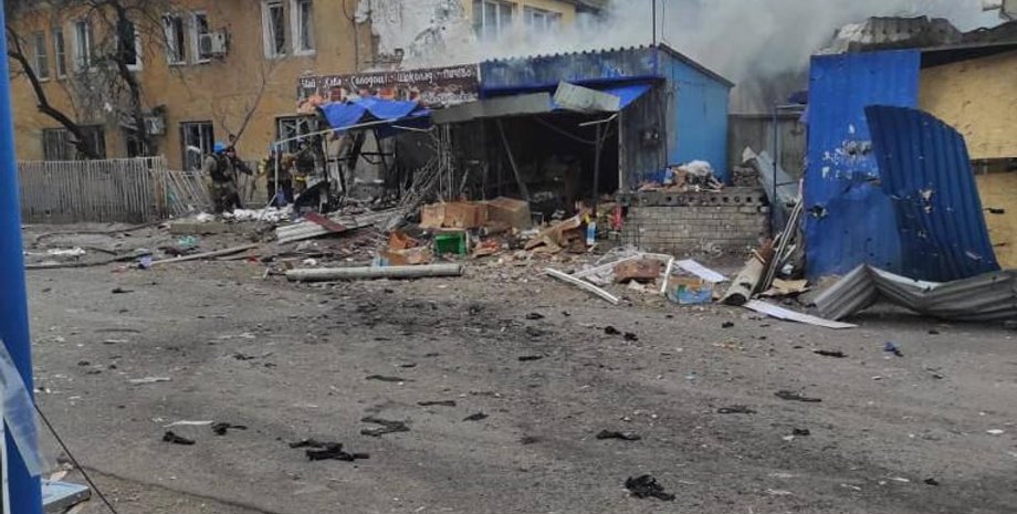 курахово, взрыв, дома, рынок