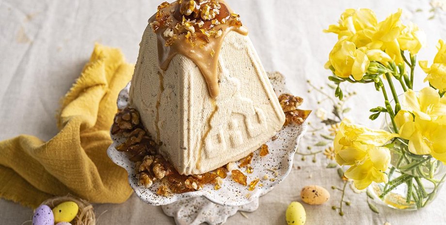творожная пасха, рецепт творожной пасхи, творожная пасха со сгущенкой