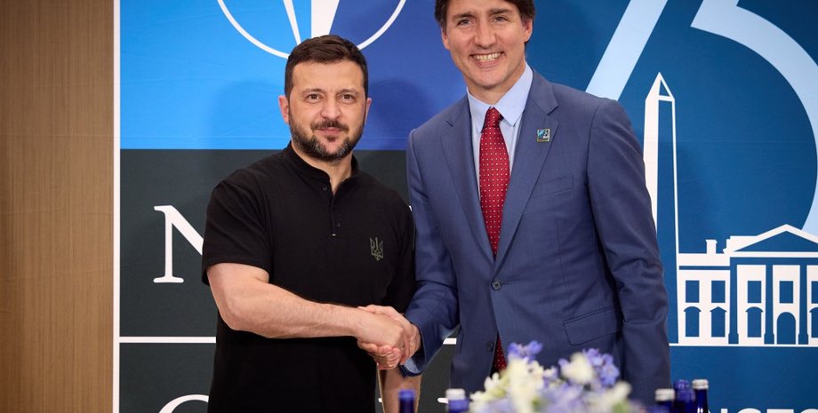 Владимир Зеленский и Джастин Трюдо и Джастин Трюдо