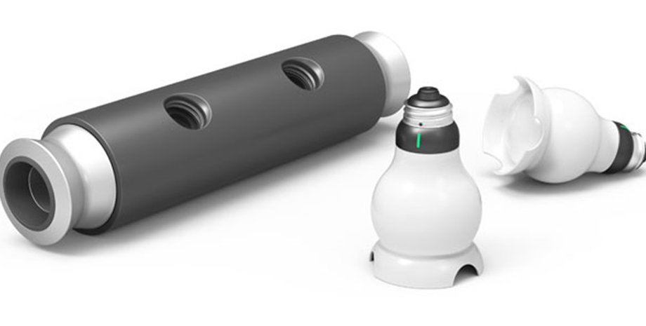 ES Pipe Waterwheel, генератор, лампочка