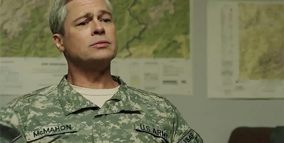 Брэд Питт в фильме "Машина войны"