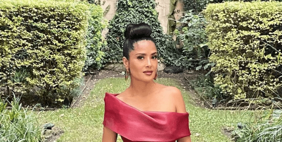 Сальма Хаєк Сальма Хаєк, Сальма Хаєк стиль, сукня на одне плече, сукня від Alexander McQueen, дизайнер кейт міддлтон