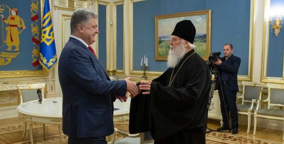 Петр Порошенко и патриарх Филарет / Фото: president.gov.ua