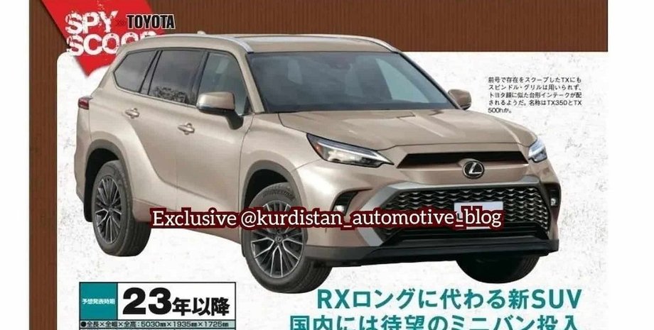 Lexus TX, Lexus TX 2023, новый Lexus TX, кроссовер Lexus, новый кроссовер Lexus