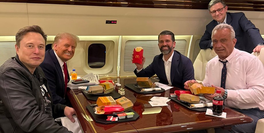 илон маск, картошка фри, дональд трамп, дональд трамп-младший, роберт кеннеди младший