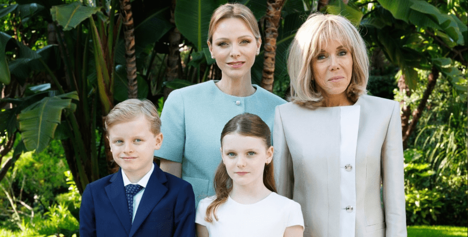 Княгиня Монако Шарлен, Брижит Макрон, королевская семья Монако, эммануэль макрон, князь альбер монако, принц жак, габриэлла