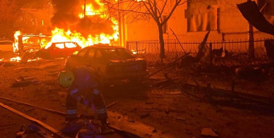 Харьков, обстрел, пожар, огонь