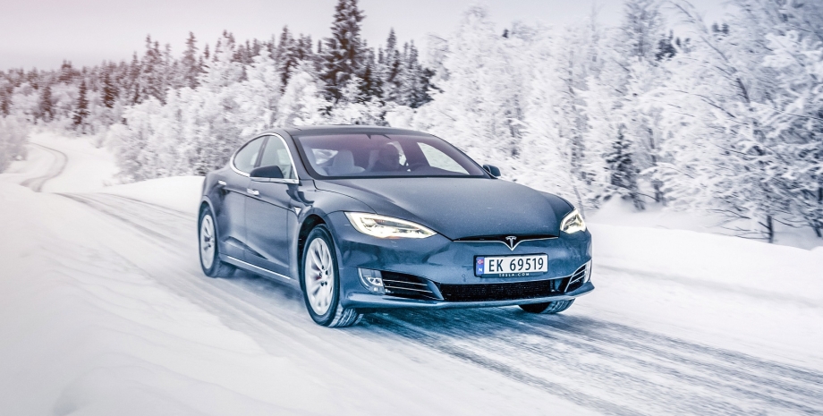 Tesla Model S, электромобили зимой, запас хода зимой, запас хода электромобилей