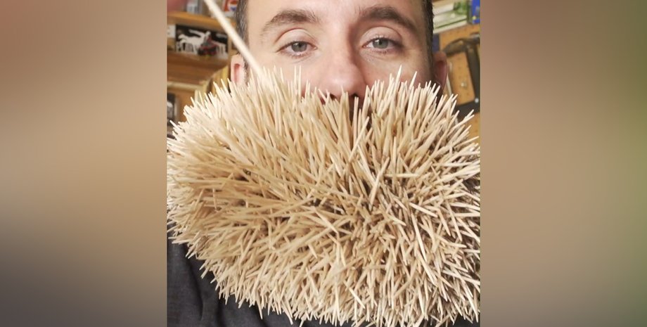 Джоел Штрассер, борода, зубочистки