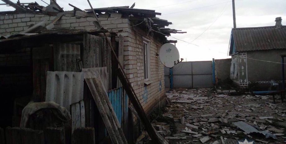 Последствия обстрела Троицкого