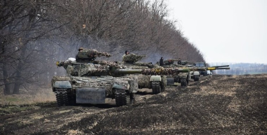 Украина, танки, фронт, линия, оборона