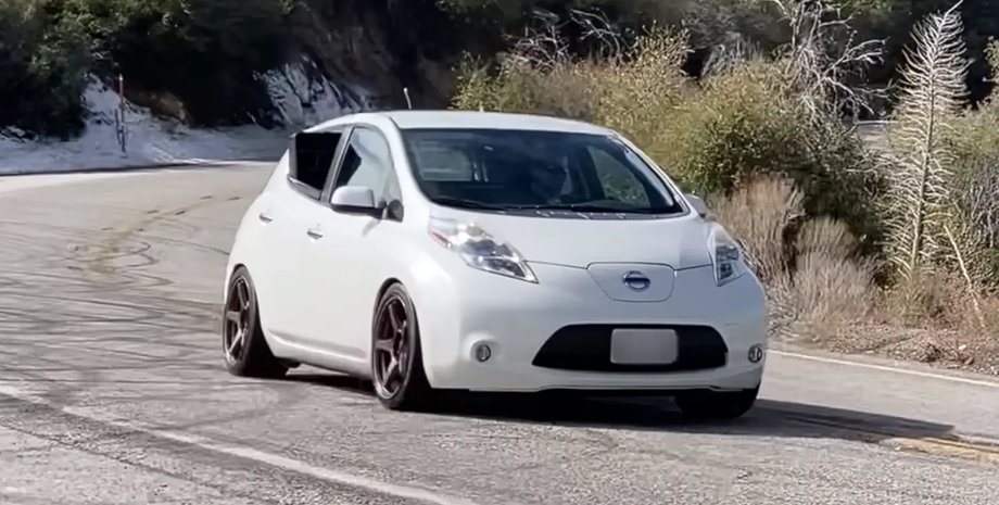 Nissan, Nissan Leaf, Kawasaki, Двигатель, Гибрид, Трек, Авто, Автомобили, Тюнинг, Авто, Автомобили, Видео