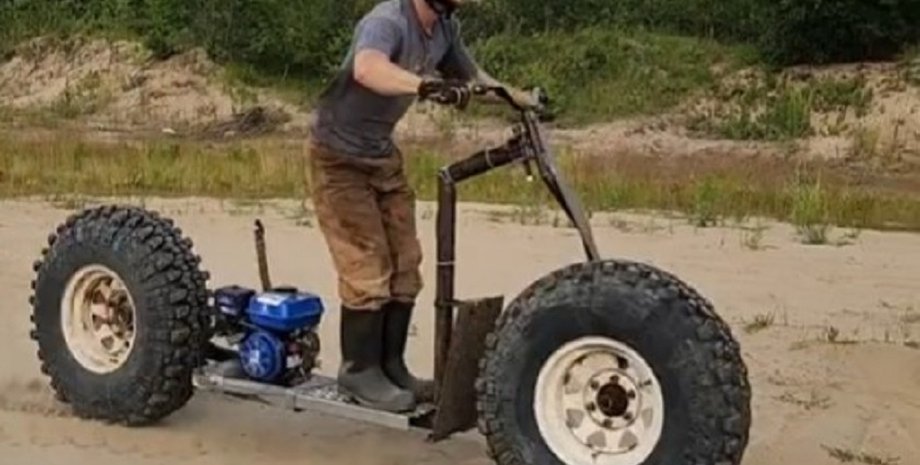 Самокат, Внедорожный самокат, Авто, Автомобили, Транспорт, Бездорожье, Блогер, Умелец, Фото