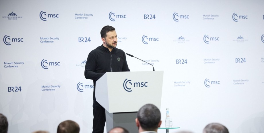 Володимир Зеленський виступає в Мюнхені Володимир Зеленський, президент України, Мюнхен-2025, Мюнхенська безпекова конференція