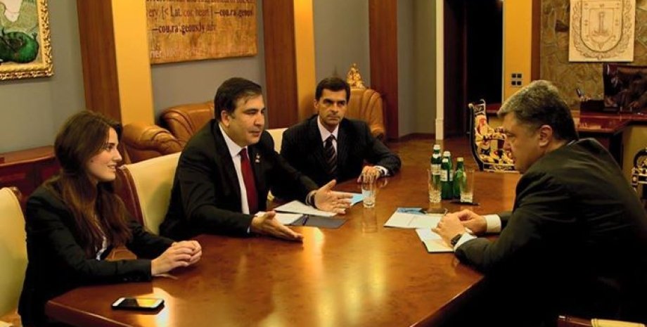 Юлия Марушевская, Михаил Саакашвили, Владимир Жмак / Фото: facebook.com/SaakashviliMikheil