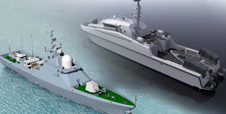 Проект українського ракетного катера "Гроза" і британського проекту РК