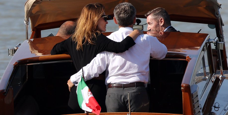 Ніколя Саркозі та Карла Бруні, венеційський кінофестиваль 2023, саркозі дружина, карла бруні стиль