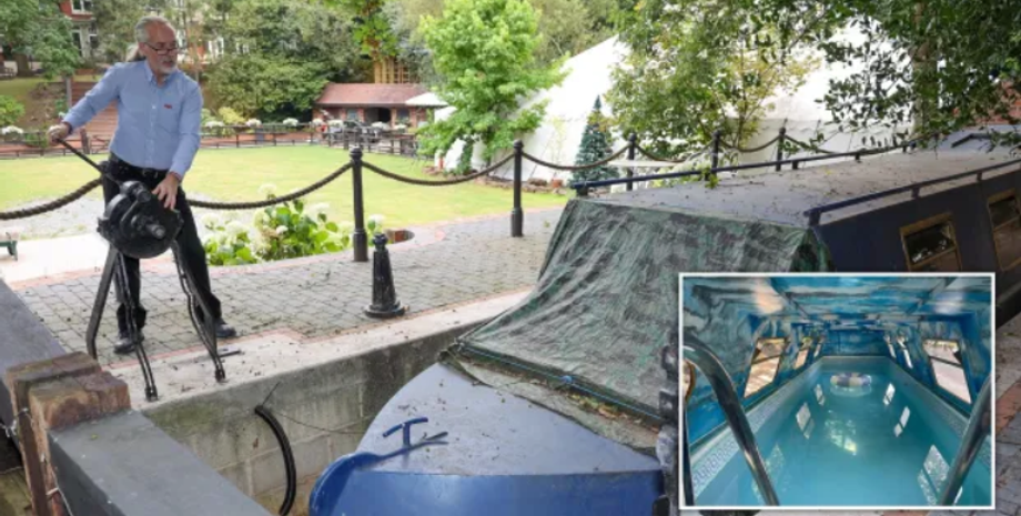 Стівен Кадді збудував канал для своєї 10-метрової баржі, проєкт винахідника, незвичний готель