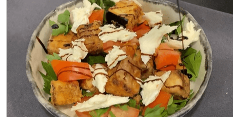 салат, салат с баклажанами, хрустящие баклажаны