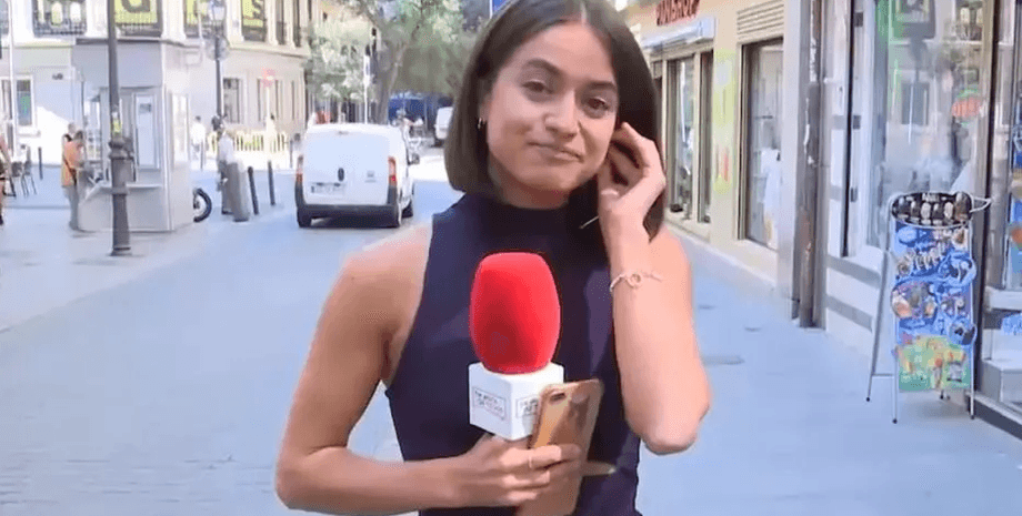 Журналистка в прямом эфире, прикоснулся к журналистке, сексуальный скандал в Испании, репортер, арестовали мужчину, Иса Баладо