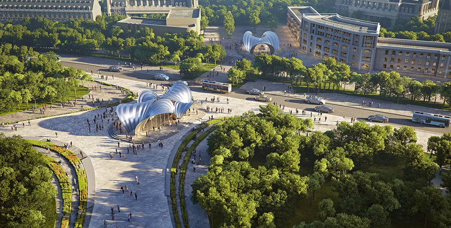 заха хадид, проект захи хадид, бюро Zaha Hadid Architects, Zaha Hadid Architects, метро днепр, метро днепропетровск, современная архитектура, аритектура метро