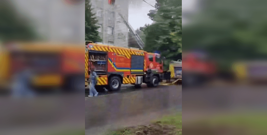 Пожар в ТЦК в Виннице