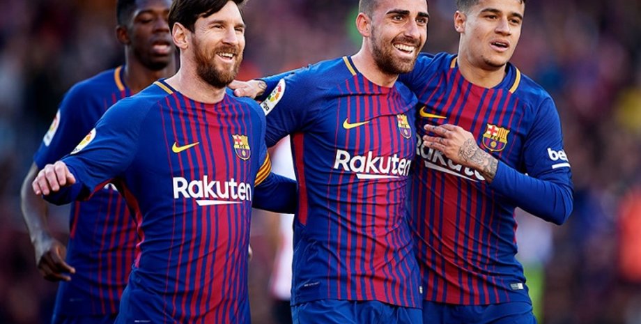 Игроки "Барселоны" (Месси - крайний слева). Фото: Chempionat.com