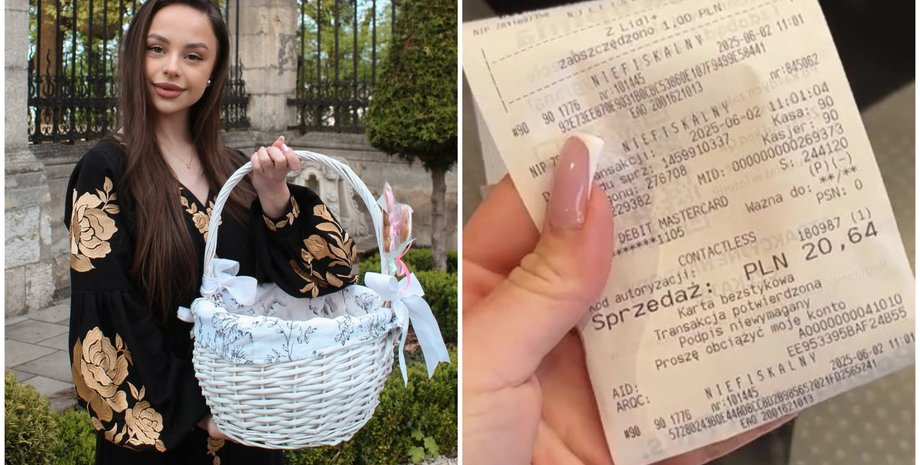 Предпринимательница София Ванивская показывает чек