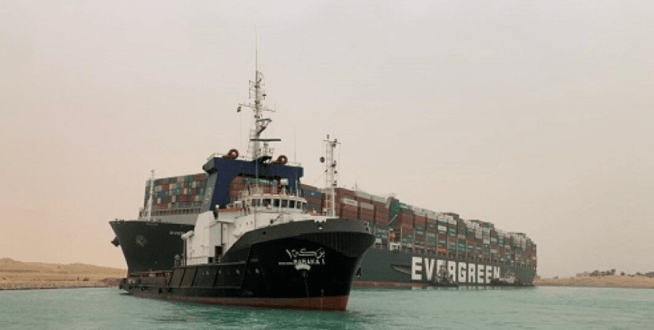 блокування, суецький, канал, контейнеровоз, судноплавство, втрати, фото