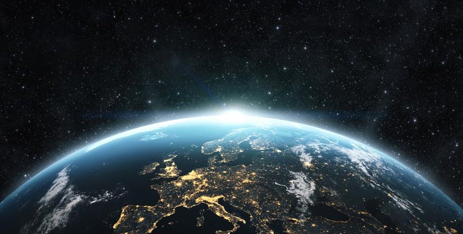 Земля, космос, ночь