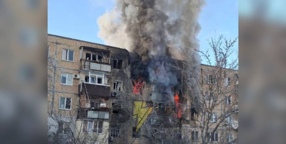 3 февраля российский беспилотник попал в жилой многоэтажный дом в Харькове