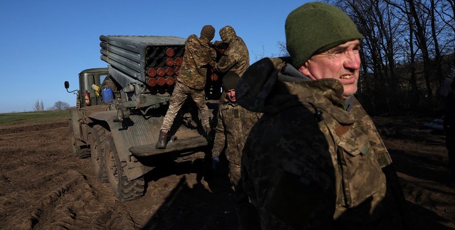 Бойцы ВСУ в районе Бахмута