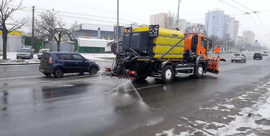 снегопад в Киеве, снег, погода