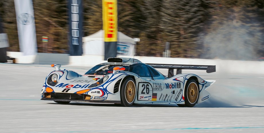 Porsche 911 GT1, Porsche 911, Porsche 911 GT1 1998, зимний дрифт, суперкар Porsche