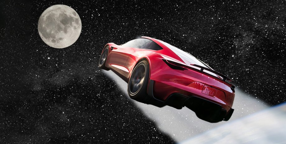 автопилот Tesla Луна