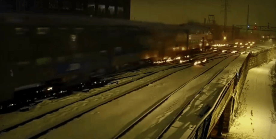 чикаго, потяг, залізниця, мороз, погода в чикаго