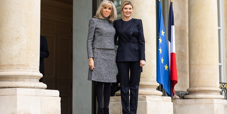 Елена Зеленская стиль, Елена Зеленская поездки, первая леди Украины, первая леди Франции, Брижит Макарон