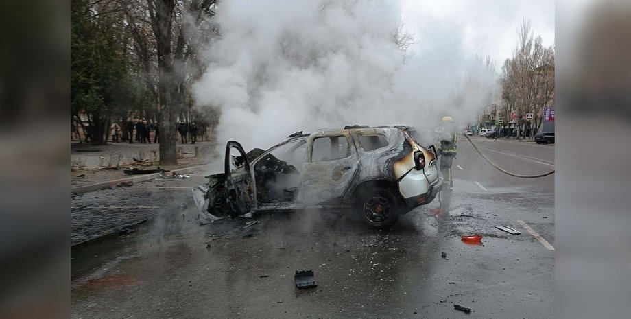 взрыв мелитополь, в центре Мелитополя взрыв, взрыв автомобиля мелитополь