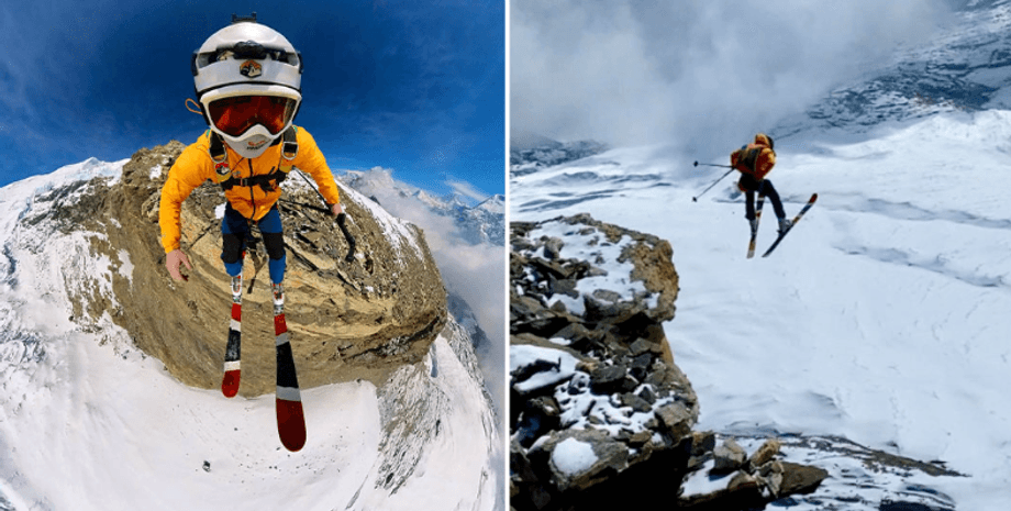 Джошуа Брегмен, стрибок, лижі, парашут, Гімалаї, сніг