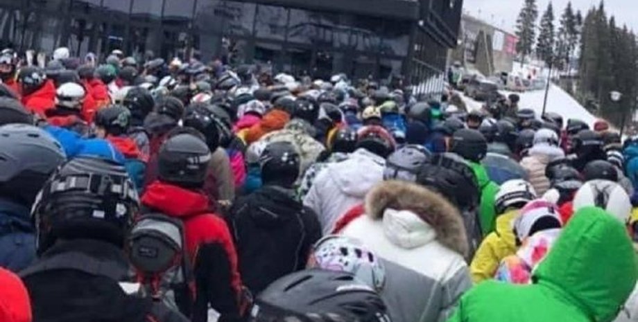 локдаун, горнолыжный курорт, буковель, туристы, отдыхающие