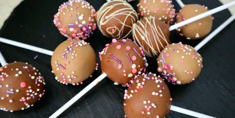 кейк-попсы, рецепт, шоколадный кейк-попс