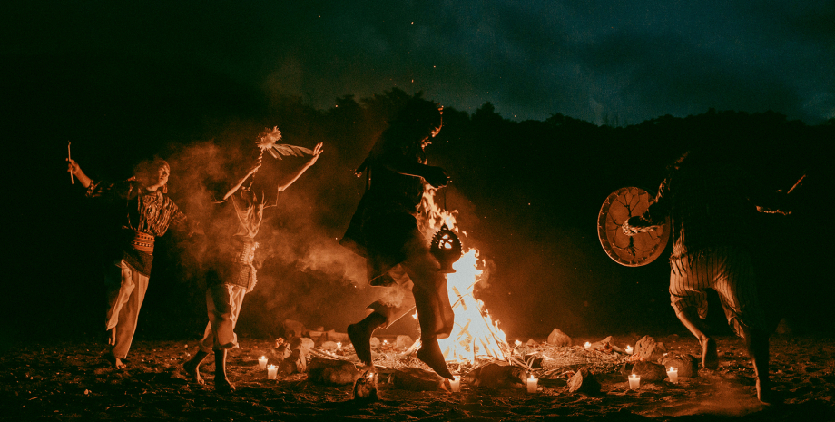 древние майя ритуал, костер, традиция