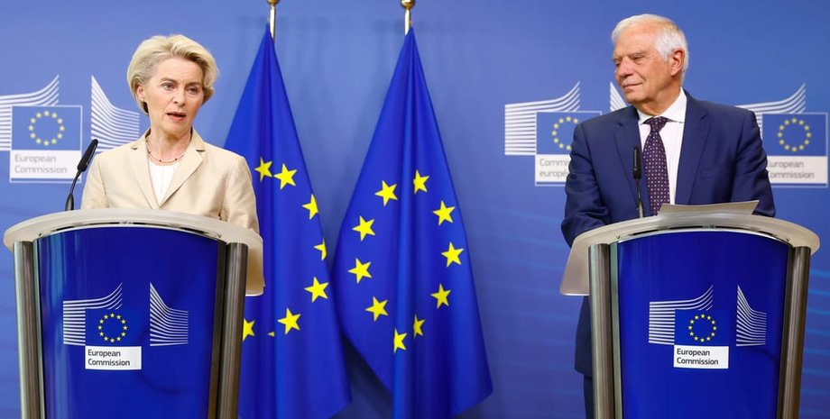 Глава Еврокомиссии Урсула фон дер Ляйен и верховный представитель ЕС Жозеп Боррель