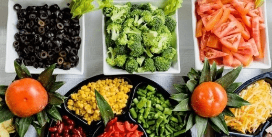 разноцветные овощи, овощи
